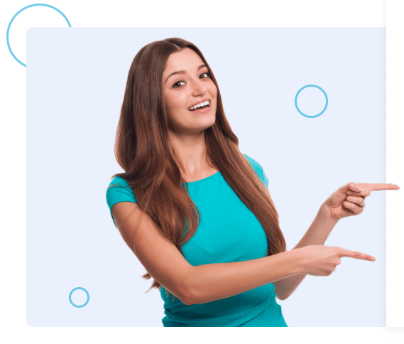 Woman pointing
